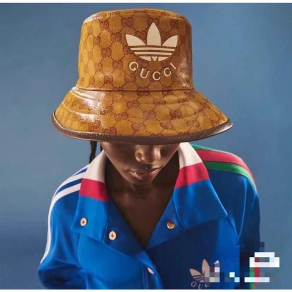 NWT Gucci x Adidas Bucket Hat In Brown Size M main image 7
